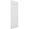 Ekena Millwork True Fit PVC, Four Board Spaced Board-n-Batten Shutters w/Diamond Cutout, Unfinished, 23W x 32H, PR TFP101SD23X032UN - alternate 10